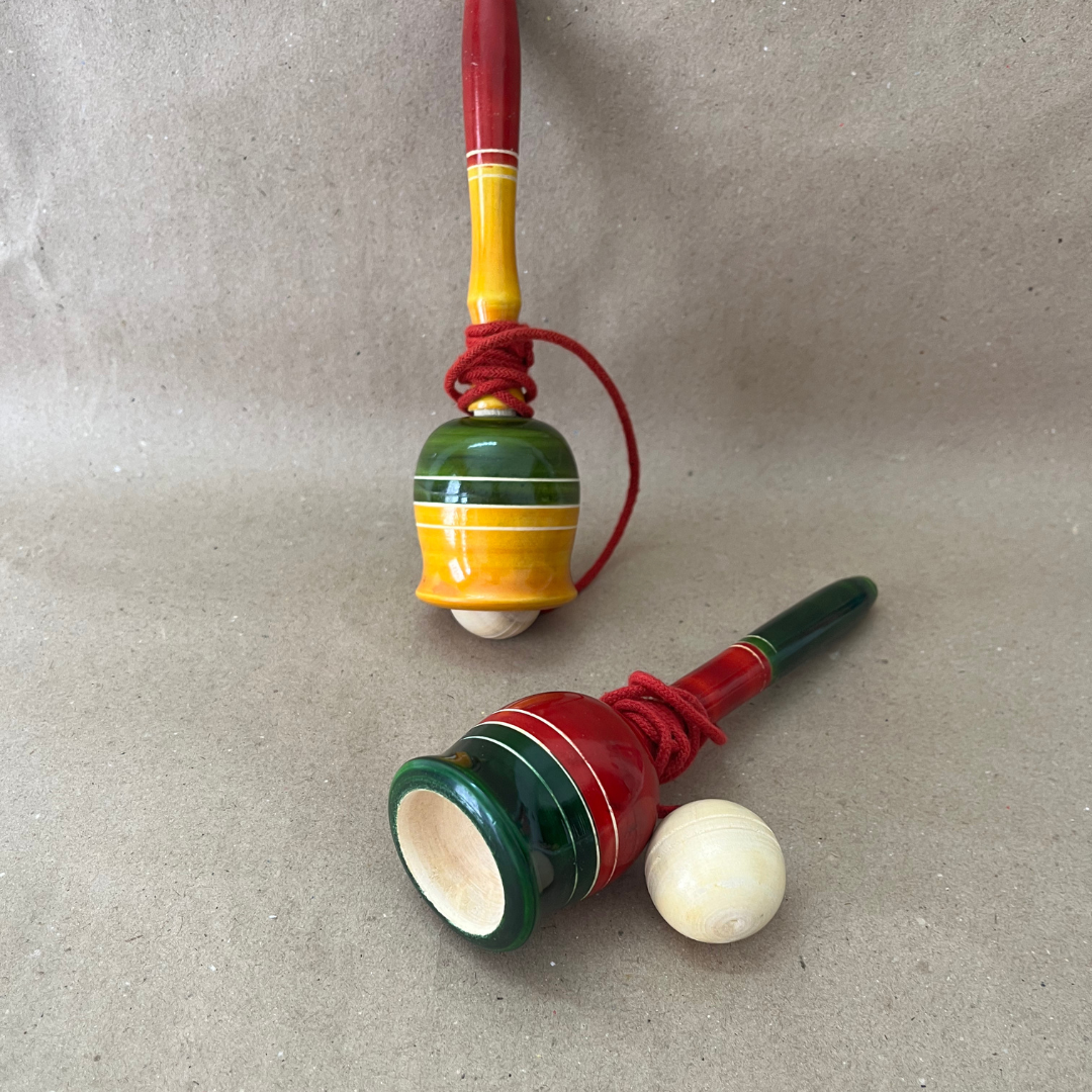 Cup and Ball Catch Wooden Toy – Traditional Handcrafted Skill Game