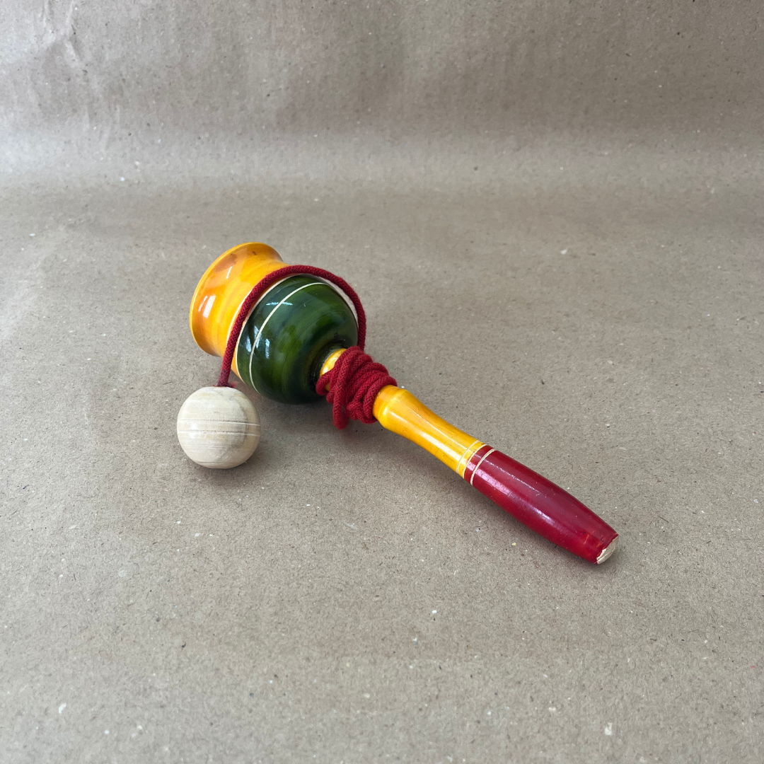 Cup and Ball Catch Wooden Toy – Traditional Handcrafted Skill Game