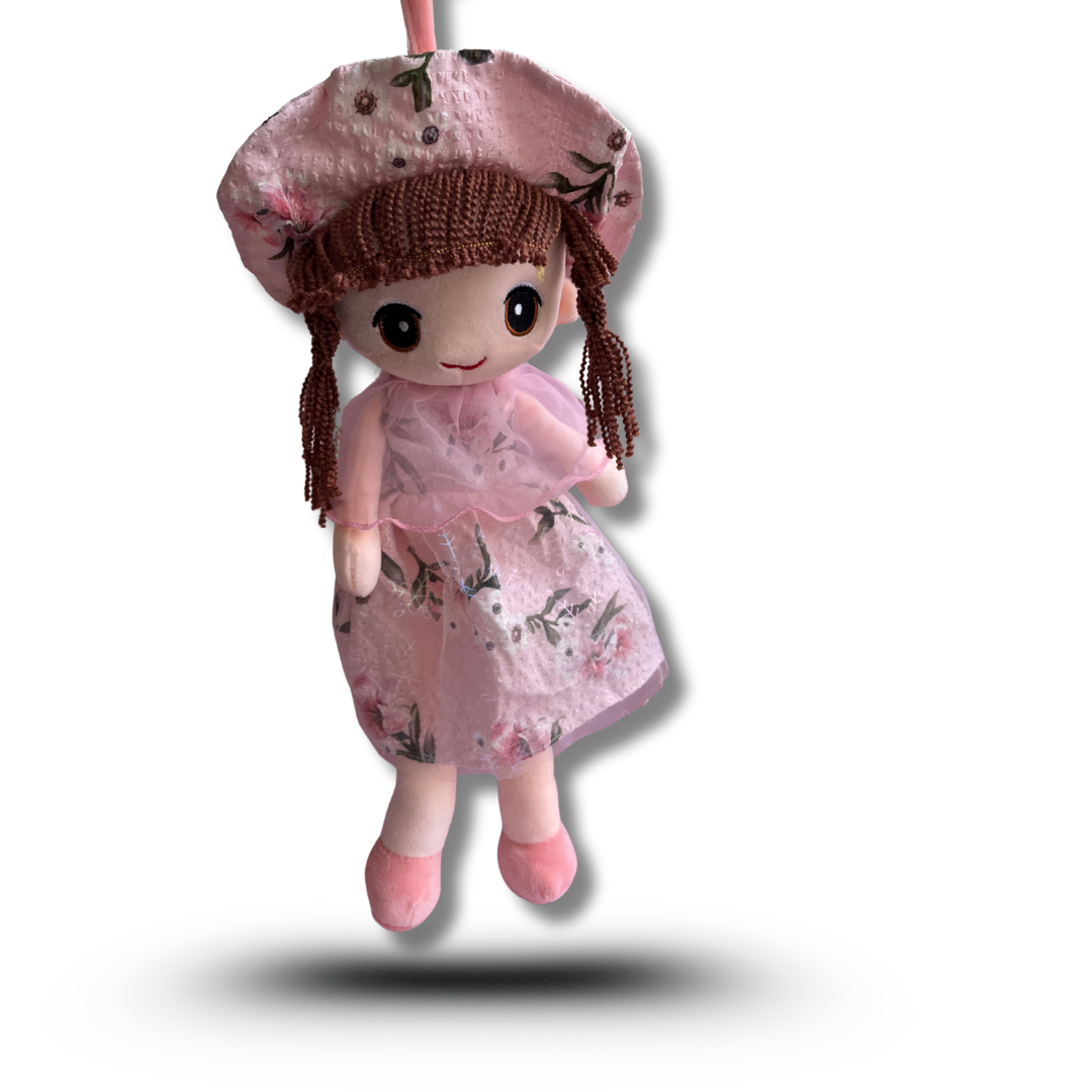 Miss Indu – 46 cm Soft Stuffed Girl Doll | Floral Print Dress | Super Soft, Washable & 100% Safe for Kids