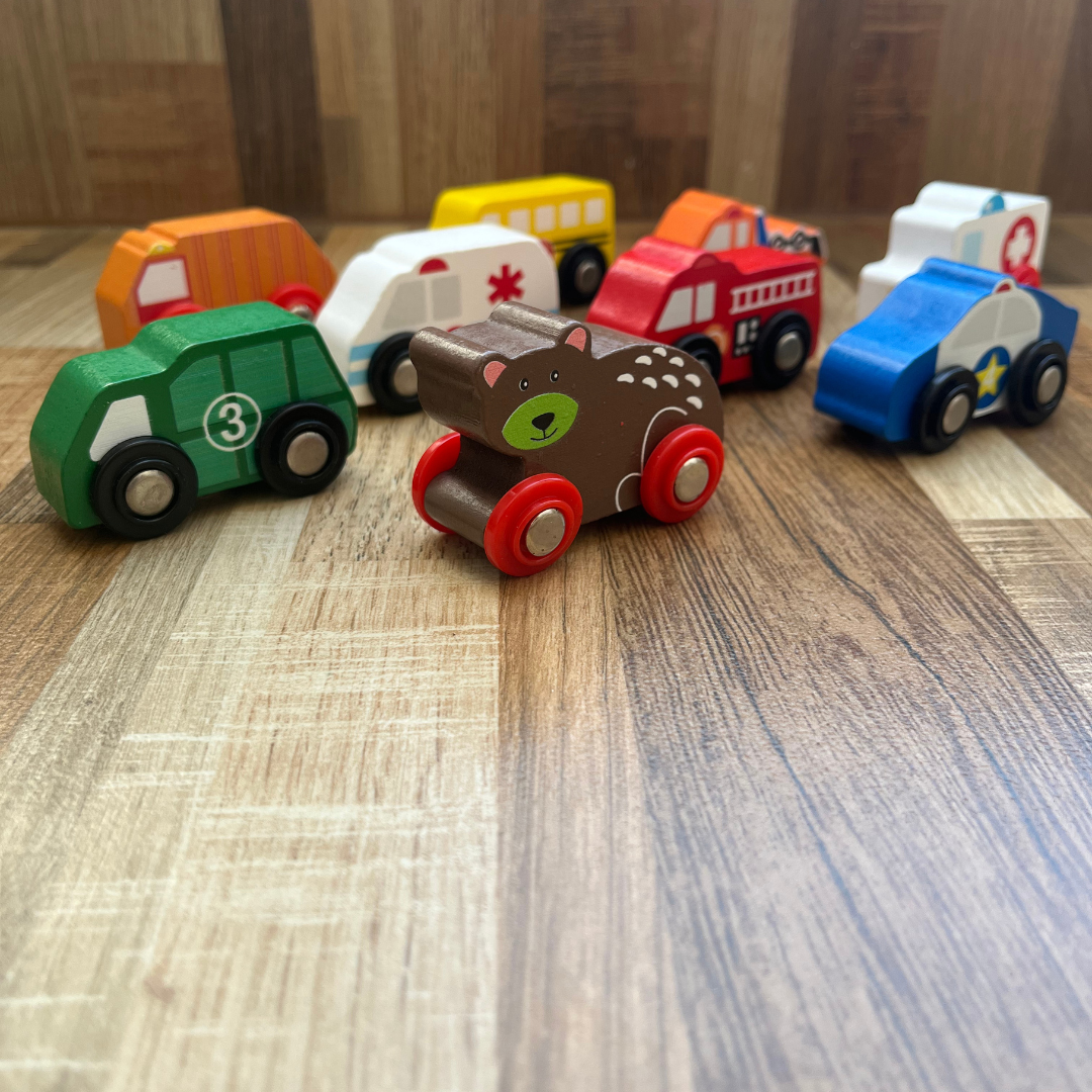 Wooden Mini Cars – Handcrafted Toy Vehicles for Kids (0-3 Years) | Set of 2 cars