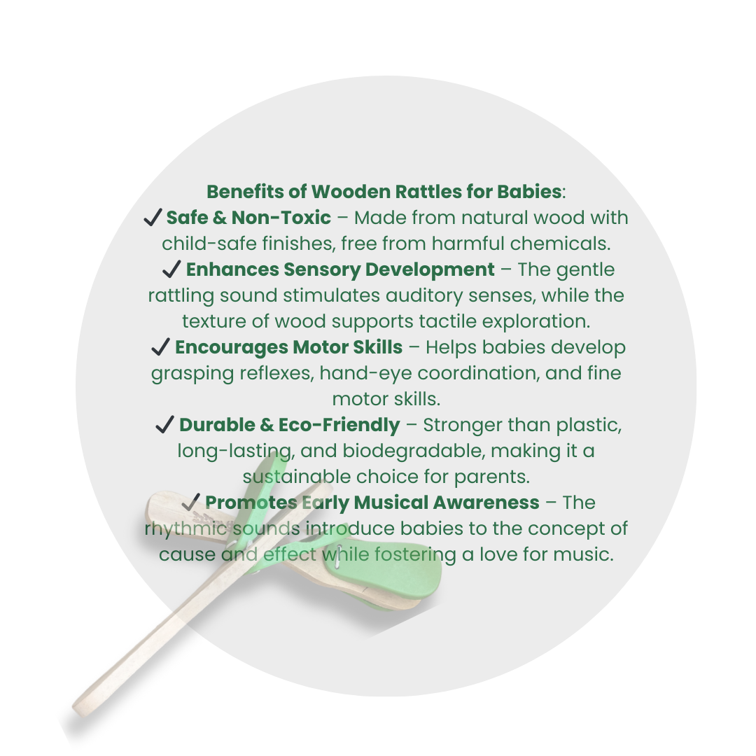 Wooden Flip Flap Rattle – Engaging Sensory Toy for Babies (0-24 Months)