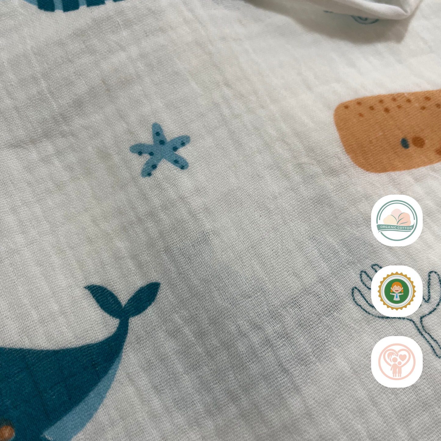 Muslin Jhabla with Nappies/Langot | 0-6 Months | Soft & Breathable | Multi-Color | Newborn Baby Essentials