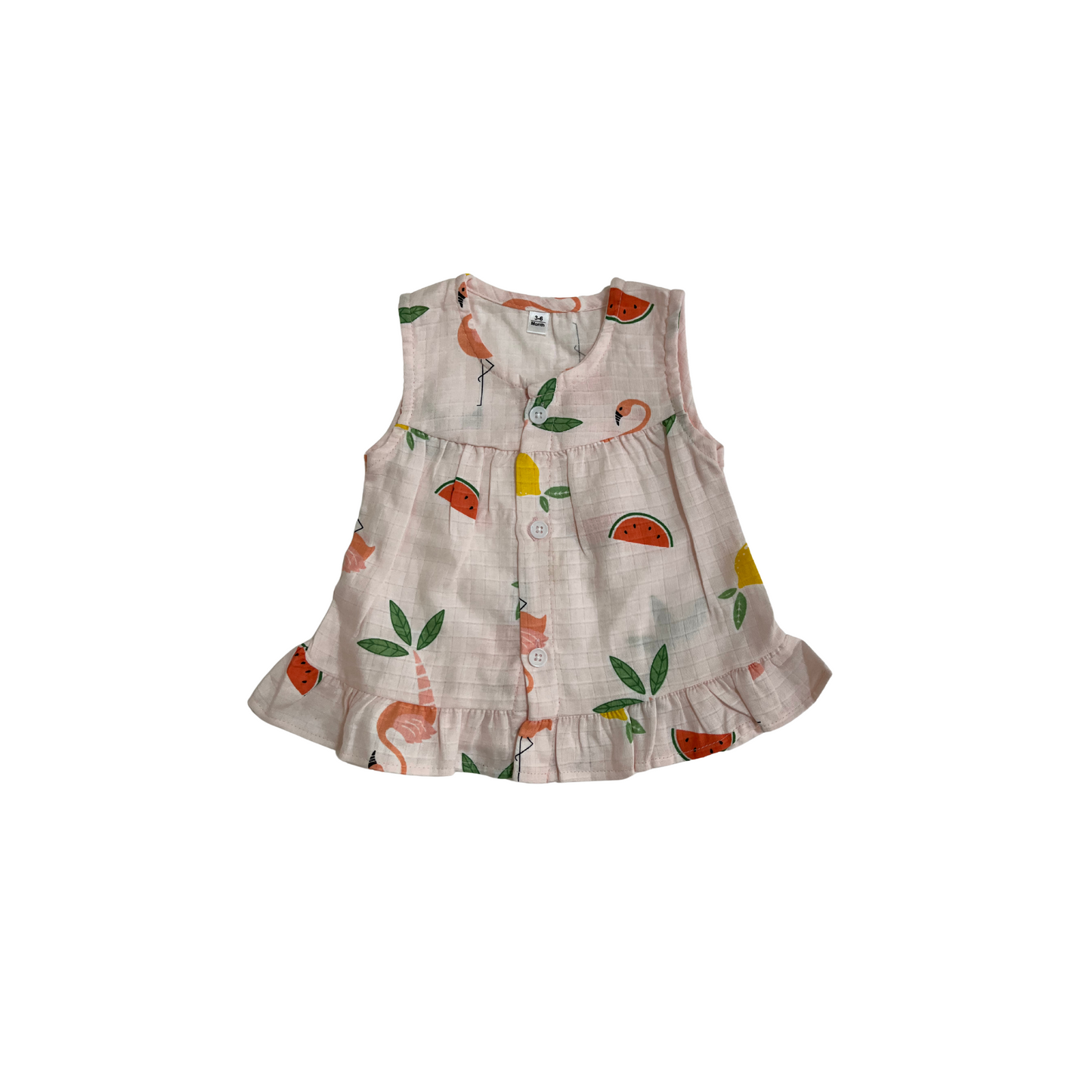 Muslin Frock/Jhabla for Baby Girls | 0-6 Months | Soft & Breathable | Multi-Color | Newborn Baby Dress