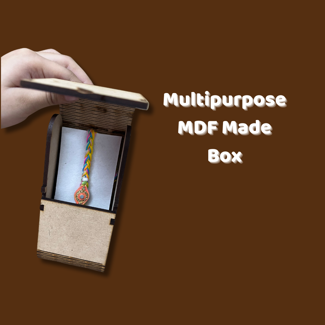 Rakhi Hamper for Brother – MDF Box with Rakhi, Green MDF Photo Frame & Hazelnut Chocolates | Raksha Bandhan Gift Set