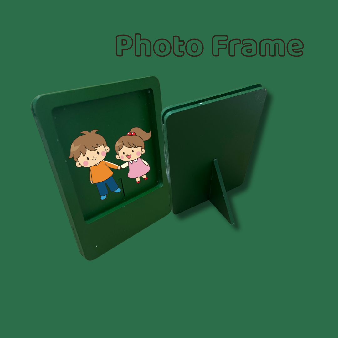 Rakhi Hamper for Brother – MDF Box with Rakhi, Green MDF Photo Frame & Hazelnut Chocolates | Raksha Bandhan Gift Set