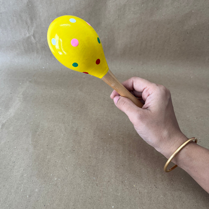 Lollypop Shape Wooden Rattle Toy for Babies – Handcrafted, Eco-Friendly & Safe