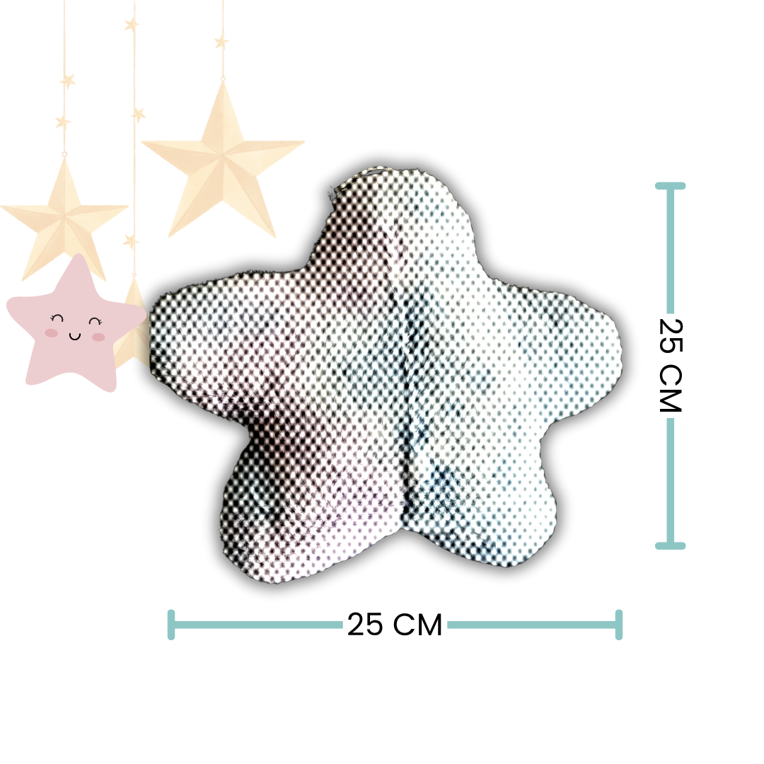 Miss Star – Star Shaped Plush Toy | 25 x 25 cm | Rainbow Pastel Colours | Ultra-Soft Gift for Kids