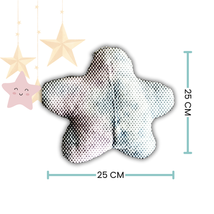 Miss Star – Star Shaped Plush Toy | 25 x 25 cm | Rainbow Pastel Colours | Ultra-Soft Gift for Kids