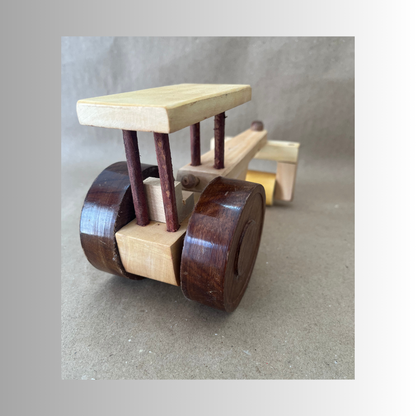 Road Roller - Wooden Toy and Showpiece in Vehicle Category – Eco-Friendly Lakdi Handmade Vehicle – Kids Play Toy & Decorative Gift