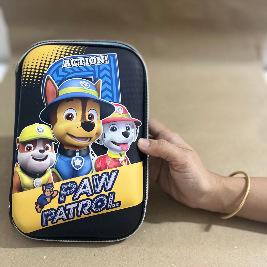 Hard Shell Pencil Case for Kids – Zippered Large Capacity Stationery Pouch (Boys)