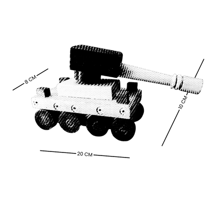 Tank - Wooden Toy and Showpiece in Vehicle Category – Eco-Friendly Lakdi Handmade Vehicle – Kids Play Toy & Decorative Gift