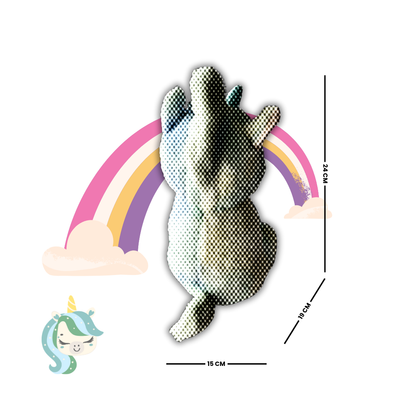 Miss Unicornella – Plush Unicorn Soft Toy | 24 x 15 cm | Pastel Blue & Green | Ultra-Soft & Magical