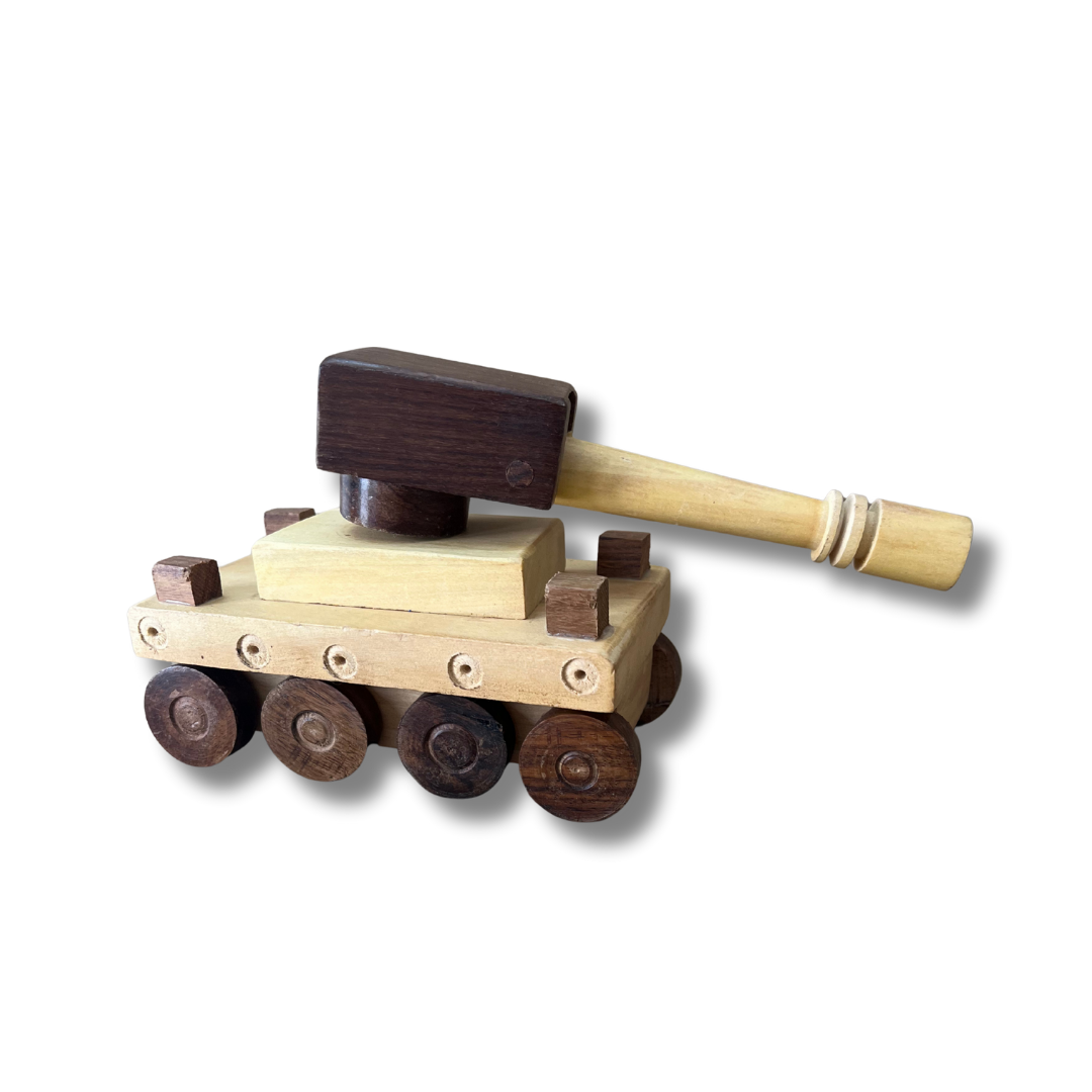 Tank - Wooden Toy and Showpiece in Vehicle Category – Eco-Friendly Lakdi Handmade Vehicle – Kids Play Toy & Decorative Gift