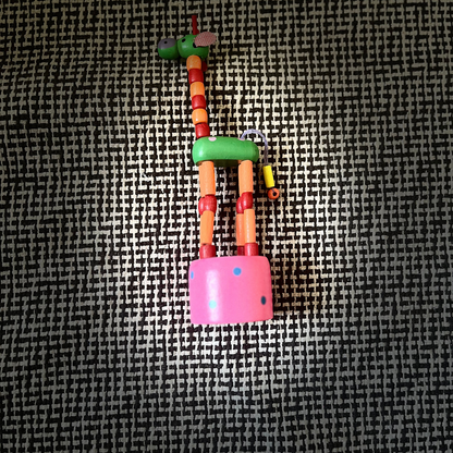 Classic Wooden String Toy Duo – Giraffe Puppet & Yo-Yo Set | Random Colours | Gift Set Best for Return Gifts on Birthday