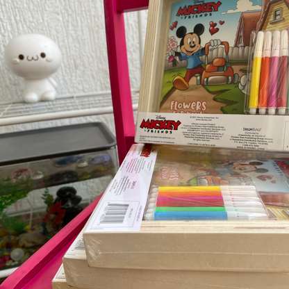 Mickey & Friends - Kids Story & Activity Book with Wooden Frame | Fun & Interactive