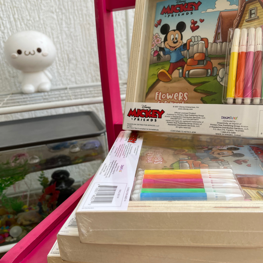 Mickey & Friends - Kids Story & Activity Book with Wooden Frame | Fun & Interactive