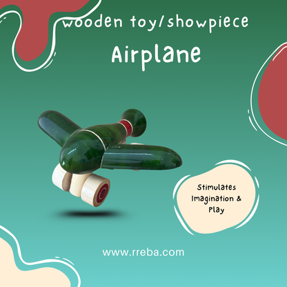 Airplane - Wooden Toy and Showpiece in Vehicle Category – Eco-Friendly Lakdi Handmade Vehicle – Kids Play Toy & Decorative Gift