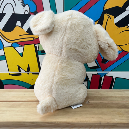 Miss Fluffy Bella – White Stuffed Dog Toy with Blue Bow | 32 CM | Cuddly Soft Toy for All Ages