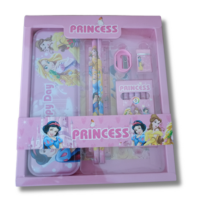 Frozen Princess Kids Stationery Gift Set – Pencil Box, Pencils, Eraser, Ruler, Sharpener & Colours | School Supply Hamper & Return Gift