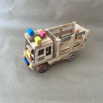 Water Tanker - Wooden Toy and Showpiece in Vehicle Category – Eco-Friendly Lakdi Handmade Vehicle – Kids Play Toy & Decorative Gift