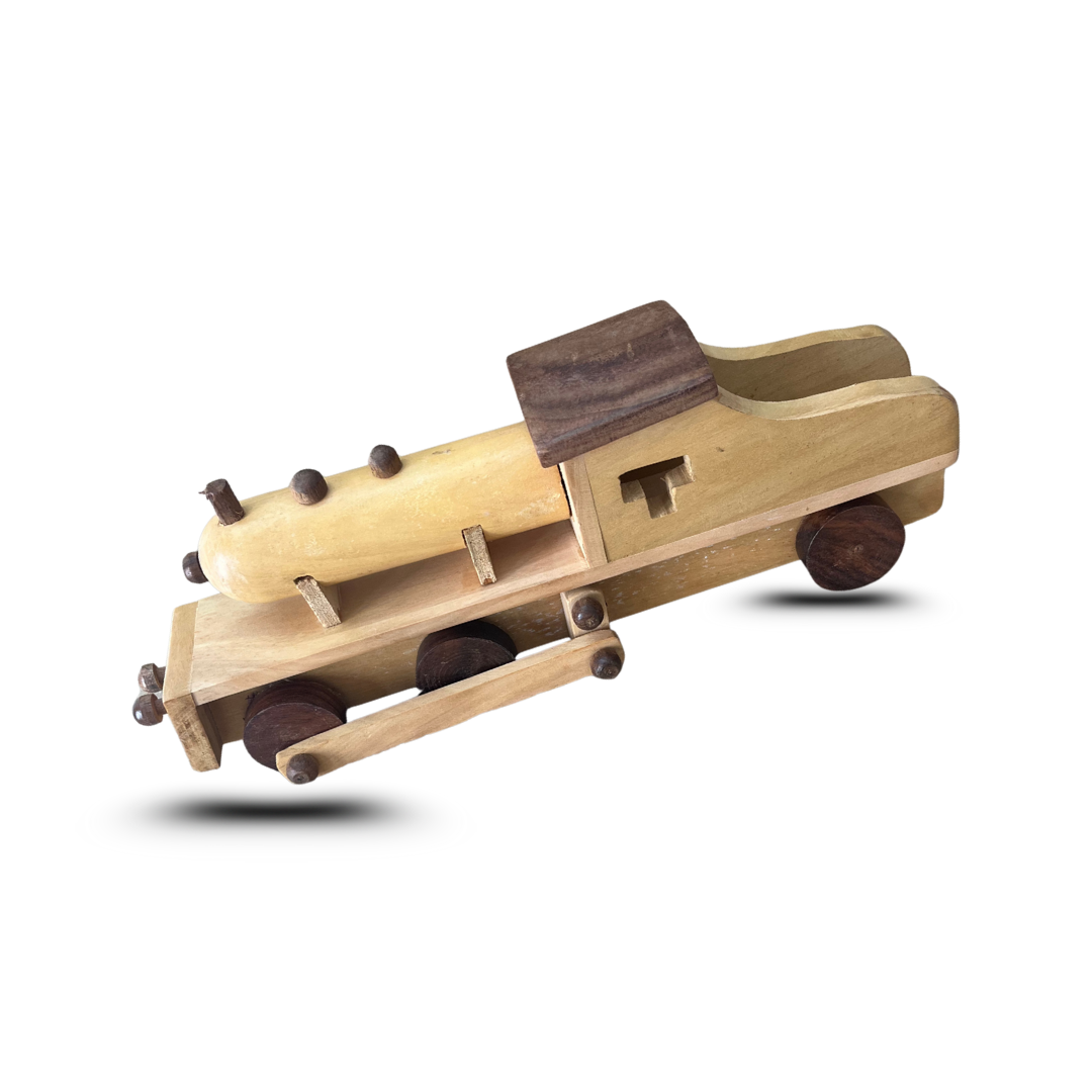 Train Engine - Wooden Toy and Showpiece in Vehicle Category – Eco-Friendly Lakdi Handmade Vehicle – Kids Play Toy & Decorative Gift