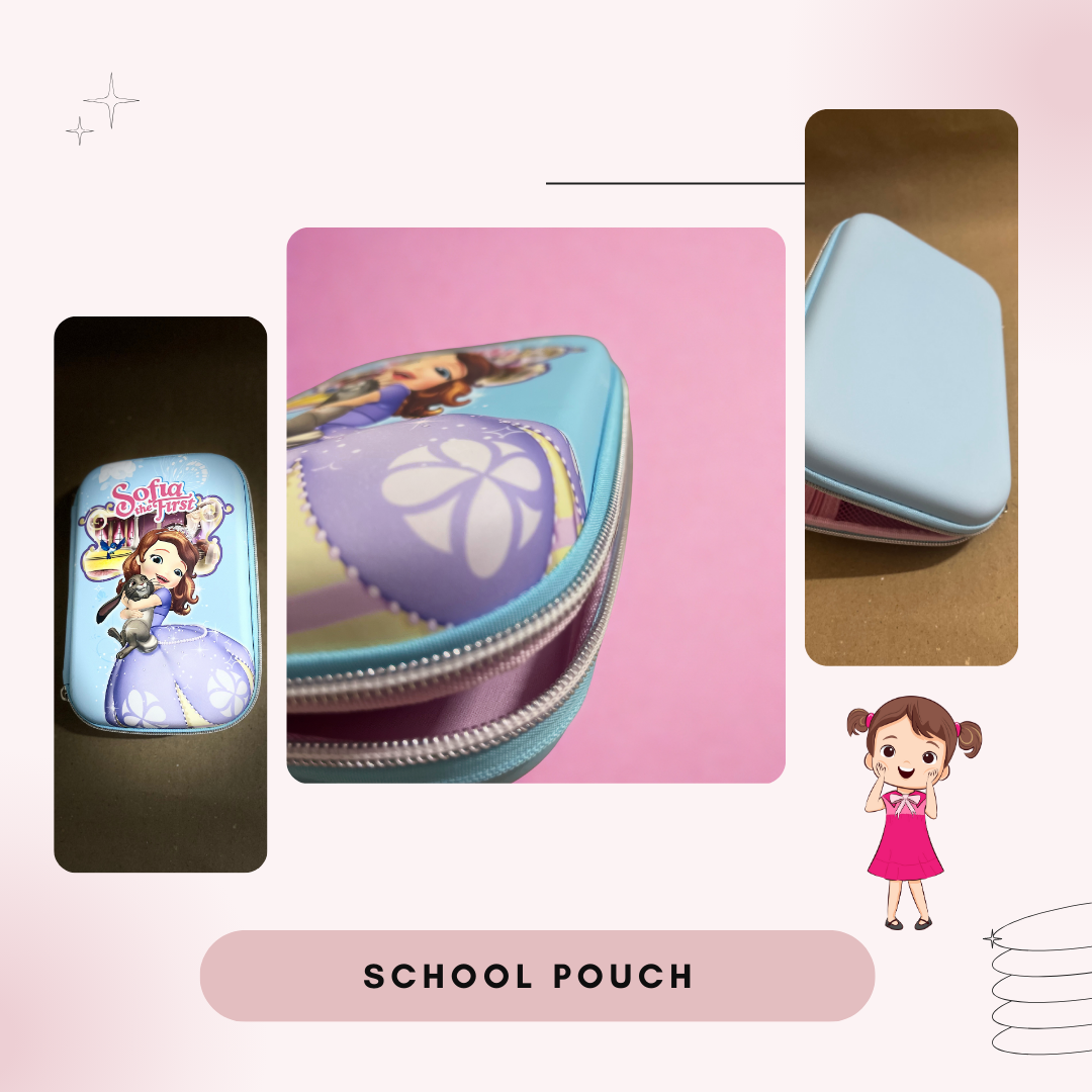 Pencil Case for Girls – Hard Shell Zippered Stationery Box | Large Capacity School Pouch