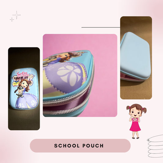 Pencil Case for Girls – Hard Shell Zippered Stationery Box | Large Capacity School Pouch