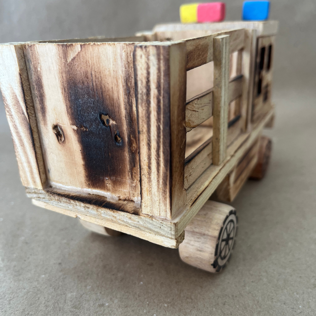 Water Tanker - Wooden Toy and Showpiece in Vehicle Category – Eco-Friendly Lakdi Handmade Vehicle – Kids Play Toy & Decorative Gift