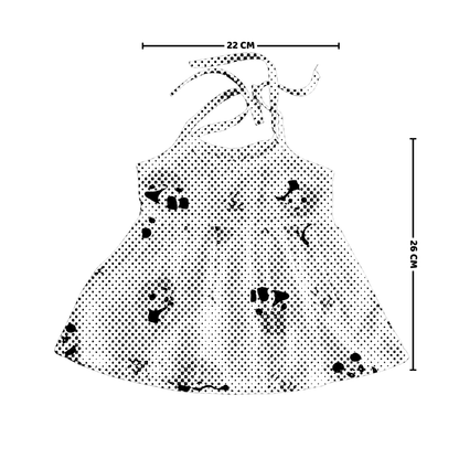 Muslin Knot-Tie Frock Jhabla for Newborn Baby Girls | Soft Cotton | 0-3 Months