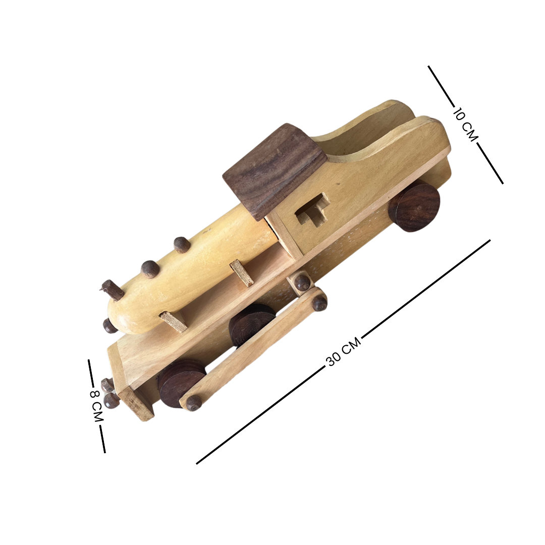 Train Engine - Wooden Toy and Showpiece in Vehicle Category – Eco-Friendly Lakdi Handmade Vehicle – Kids Play Toy & Decorative Gift
