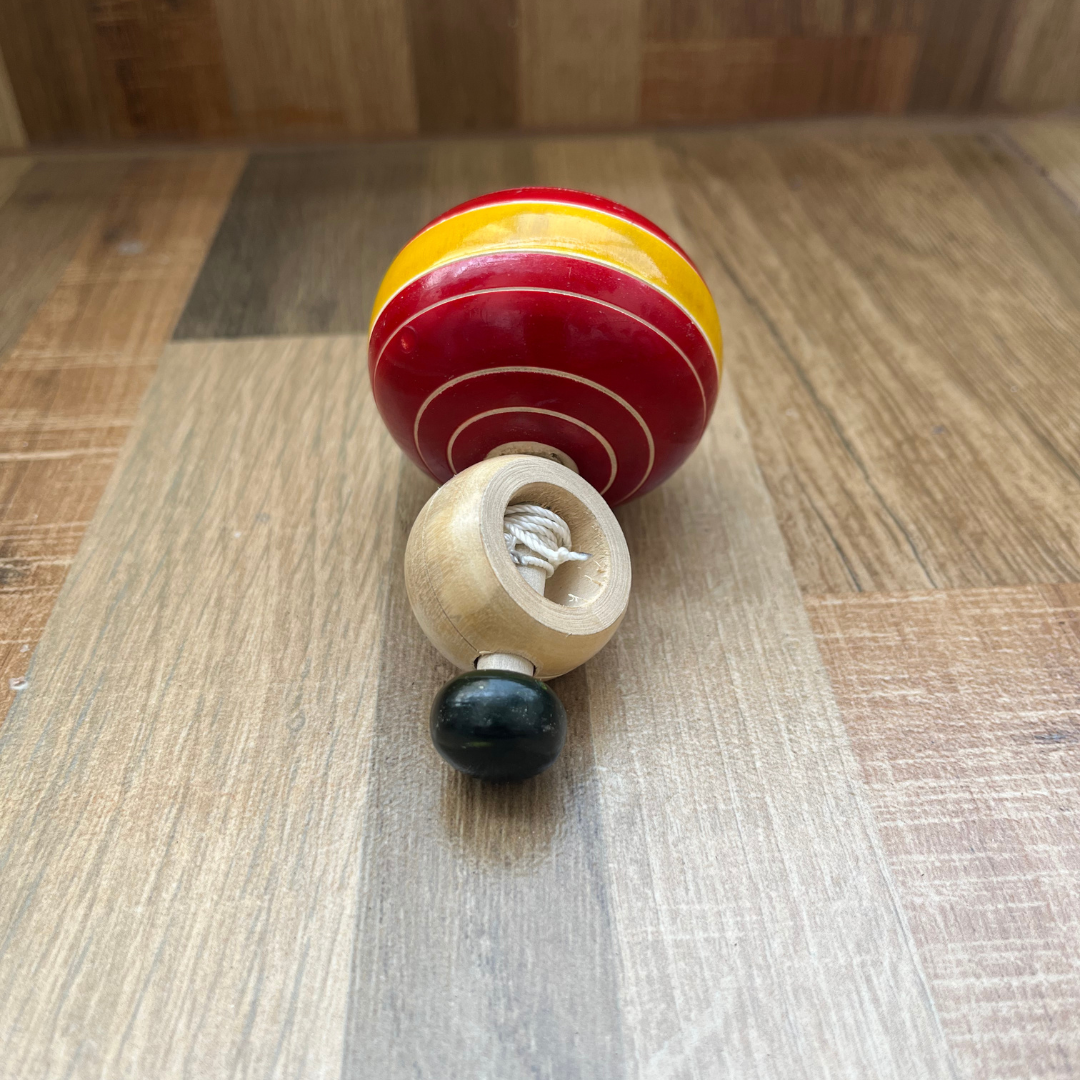 Wooden Spinning Top – Classic Handcrafted Toy for Kids & Adults | 1 piece