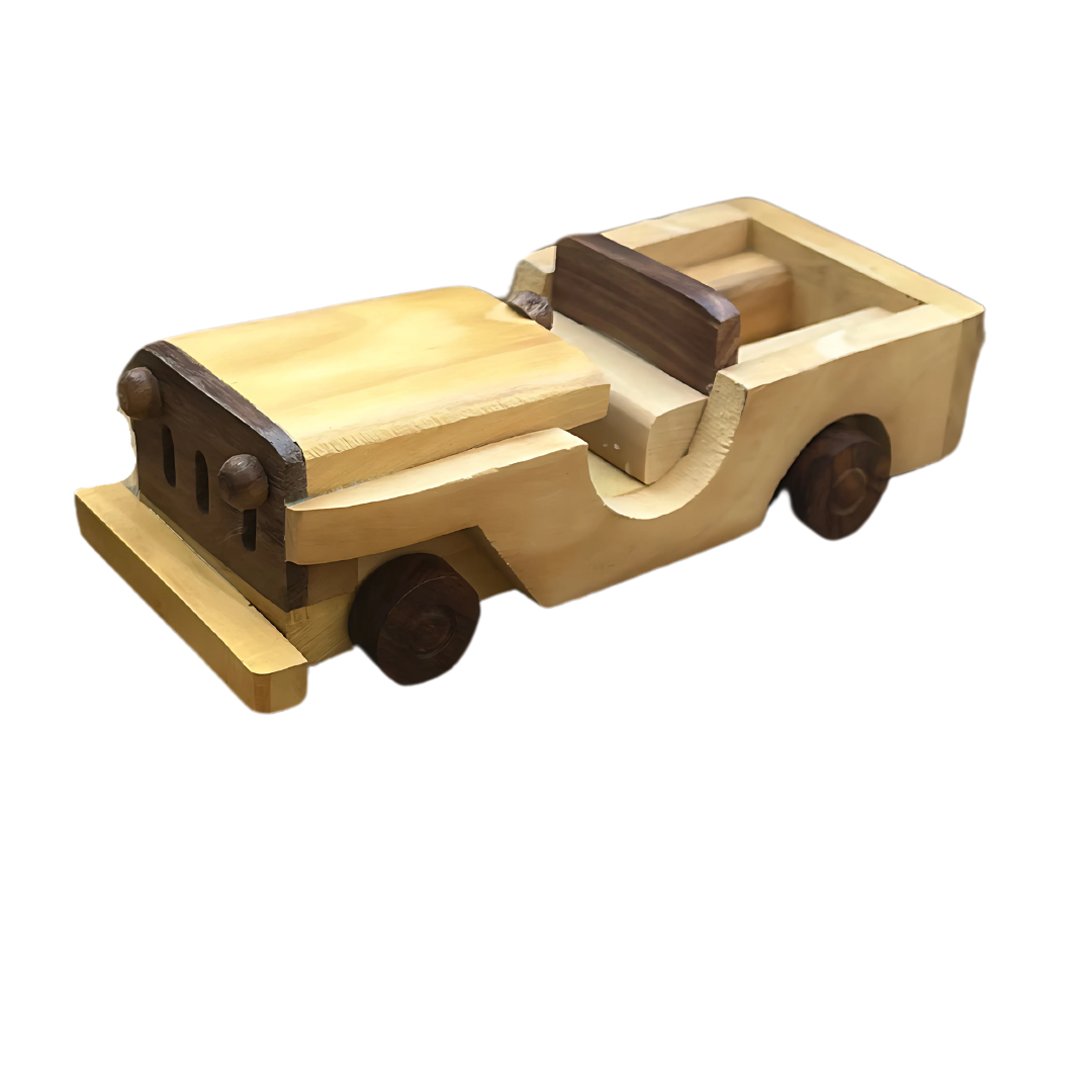 Vintage Wooden Car/Jeep – Classic Handmade Toy for Kids/toddlers