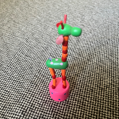 Classic Wooden String Toy Duo – Giraffe Puppet & Yo-Yo Set | Random Colours | Gift Set Best for Return Gifts on Birthday