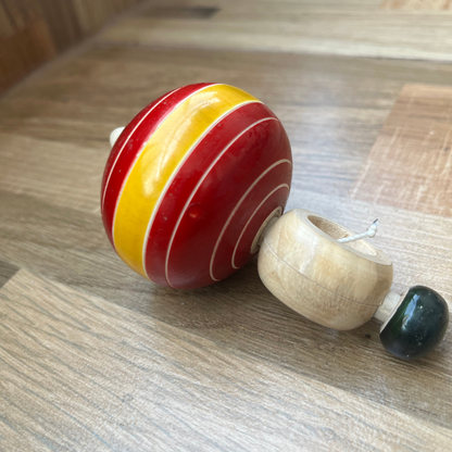 Wooden Spinning Top – Classic Handcrafted Toy for Kids & Adults | 1 piece