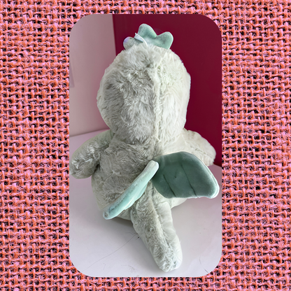 Flying Dino Soft Toy – Green Plush Dinosaur with Wings | Medium Size (24x22x22 cm)
