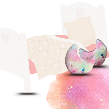 Dreamy Moon – Moon Shaped Plush Toy | 26 x 22 x 7 cm | Rainbow Pastel Colours with Stars | Ultra-Soft & Kid-Friendly