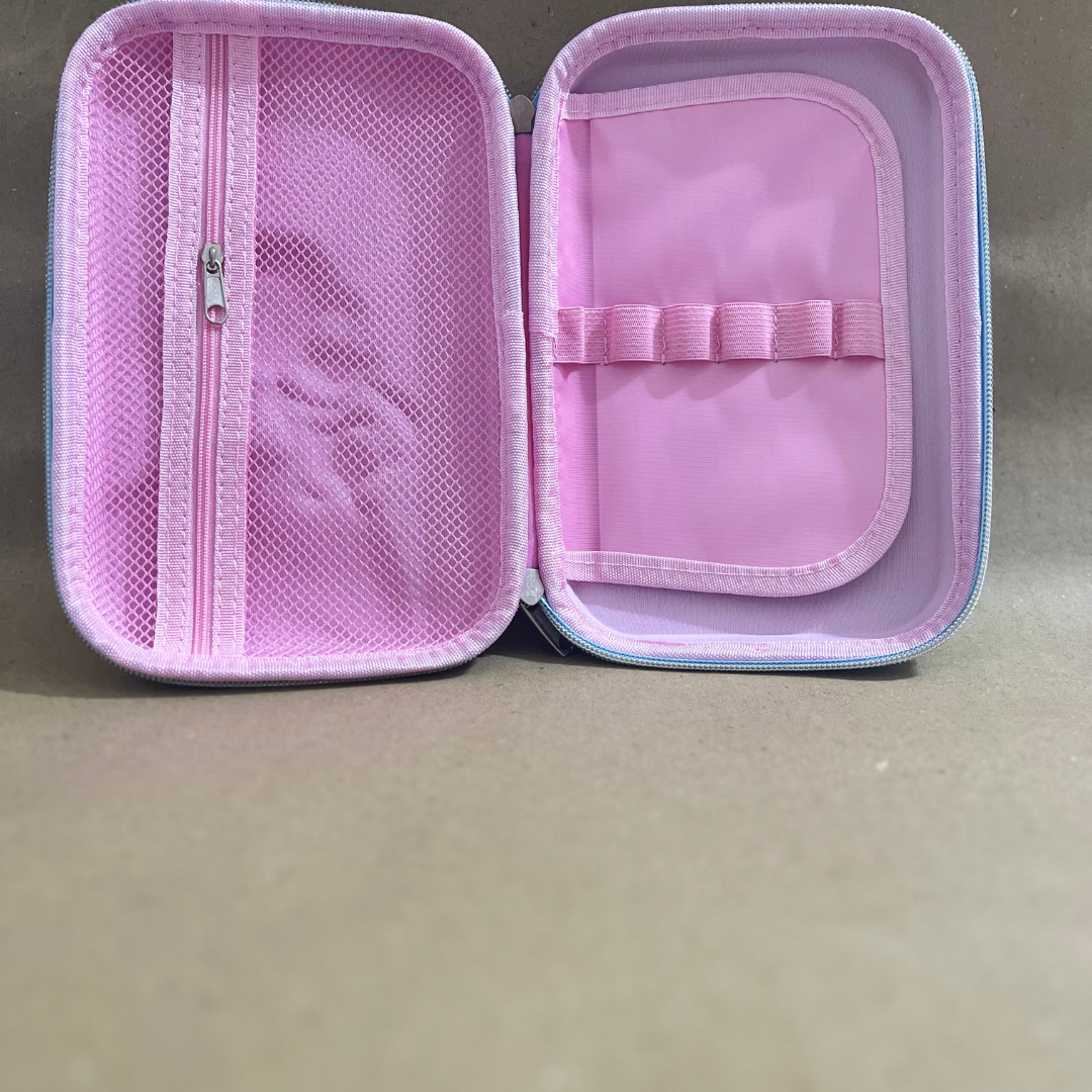 Pencil Case for Girls – Hard Shell Zippered Stationery Box | Large Capacity School Pouch