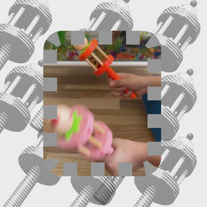Wooden Jingle Bell/Ghunghru Rattle – Safe & Soothing Toy for Babies | 0-24 months | 1 piece