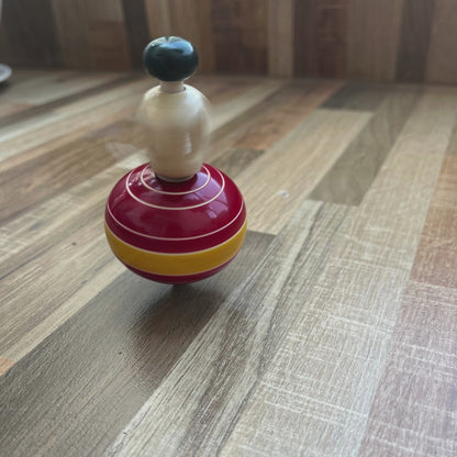 Wooden Spinning Top – Classic Handcrafted Toy for Kids & Adults | 1 piece